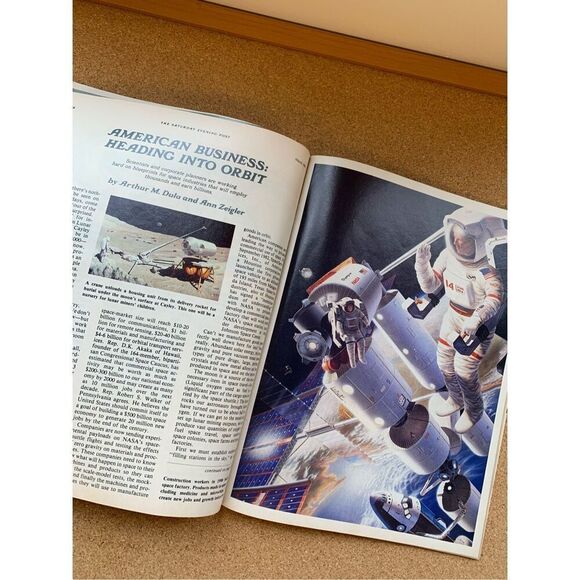 Gretzky NASA Saturday Evening Post Magazine March 1985 Pat Robertson Space EUC - Picture 2 of 8